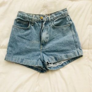 American Apparel High Waisted Denim Shorts!